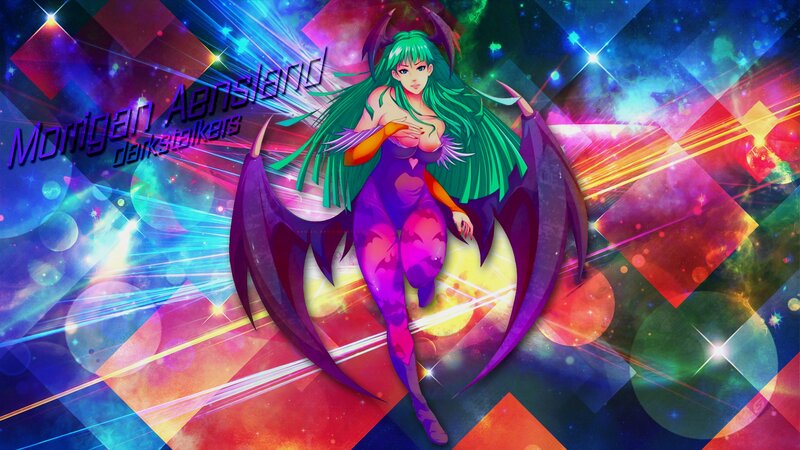 Green-haired Demon Woman — Purple, Dramatic