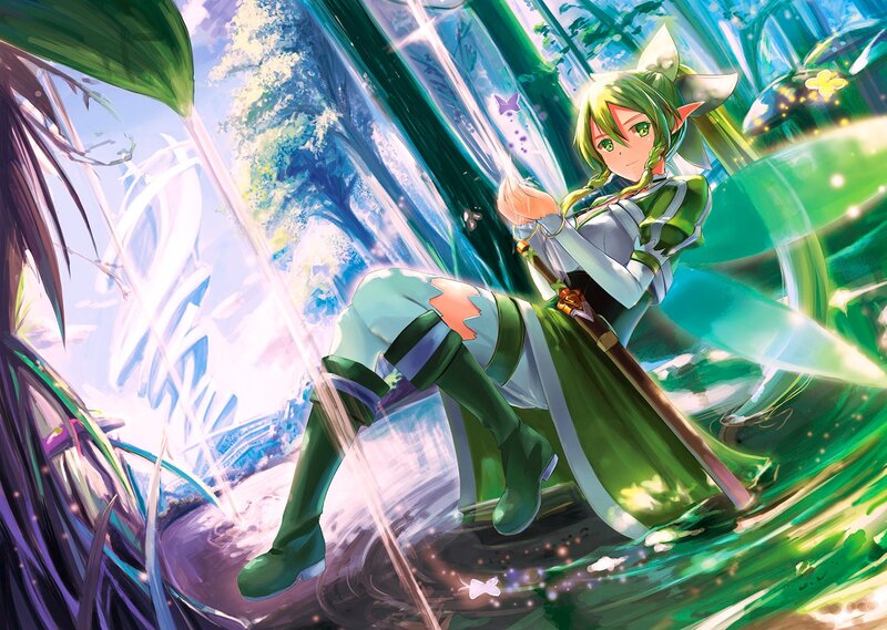 Green-haired Elf Girl — Green, Magical
