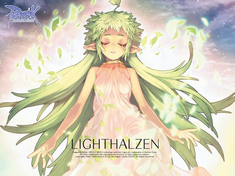 Green-haired Elf Girl — Green, Serene, Sunset