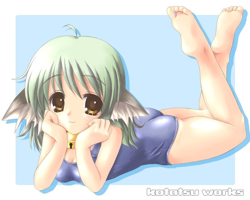 Green-haired Elf Girl — Light Blue