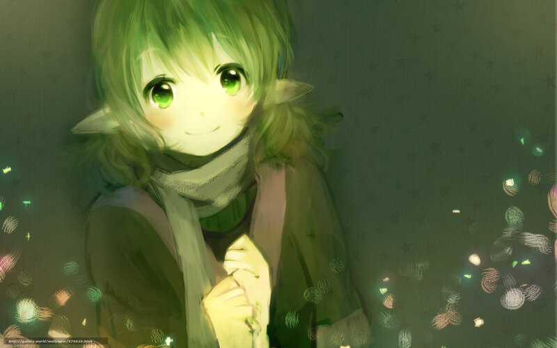 green-haired elf girl