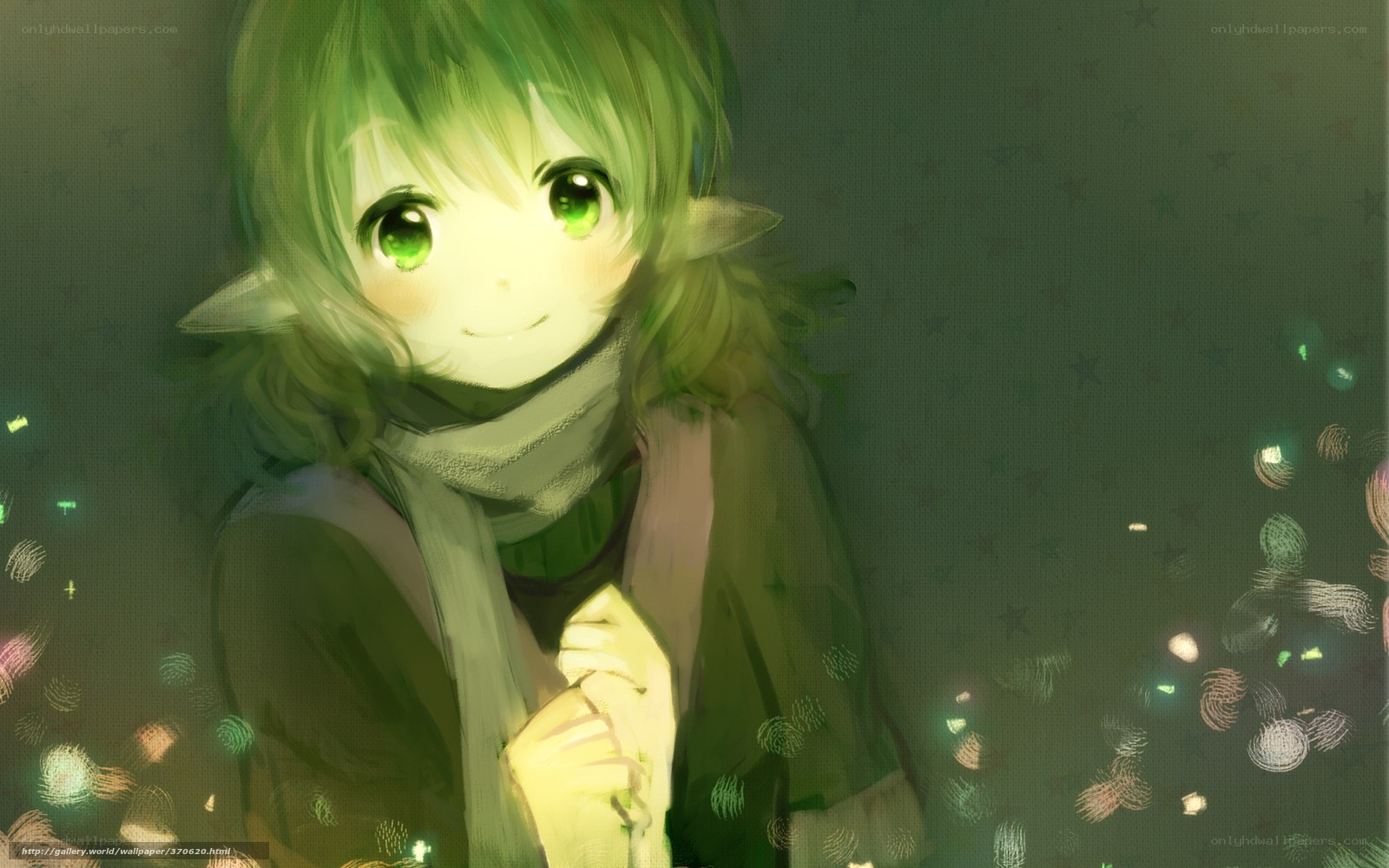green-haired elf girl