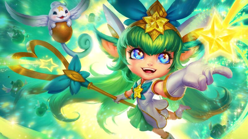 Green-haired Fairy Character — Green