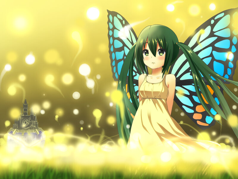 Green-haired Fairy Girl