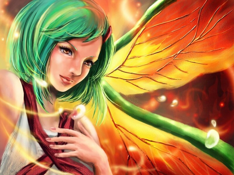 Green-haired Fairy — Green, Dramatic
