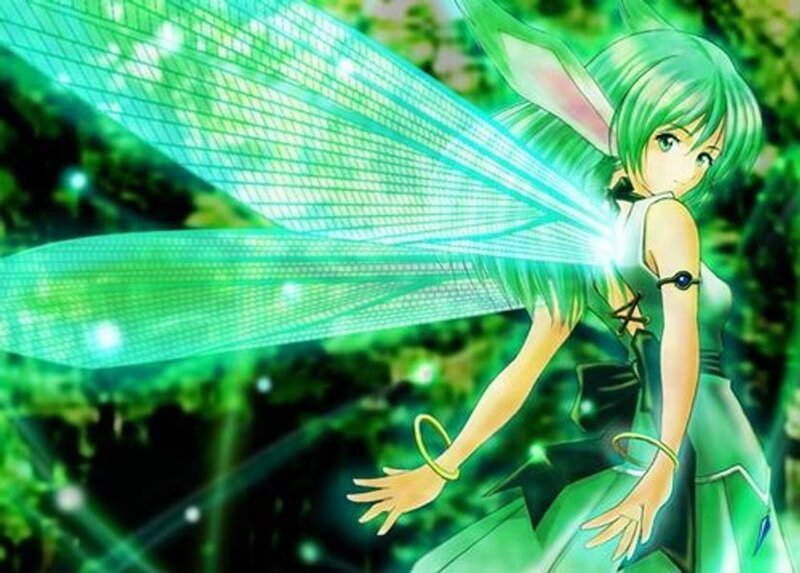 Green-haired Fairy — Green, Magical