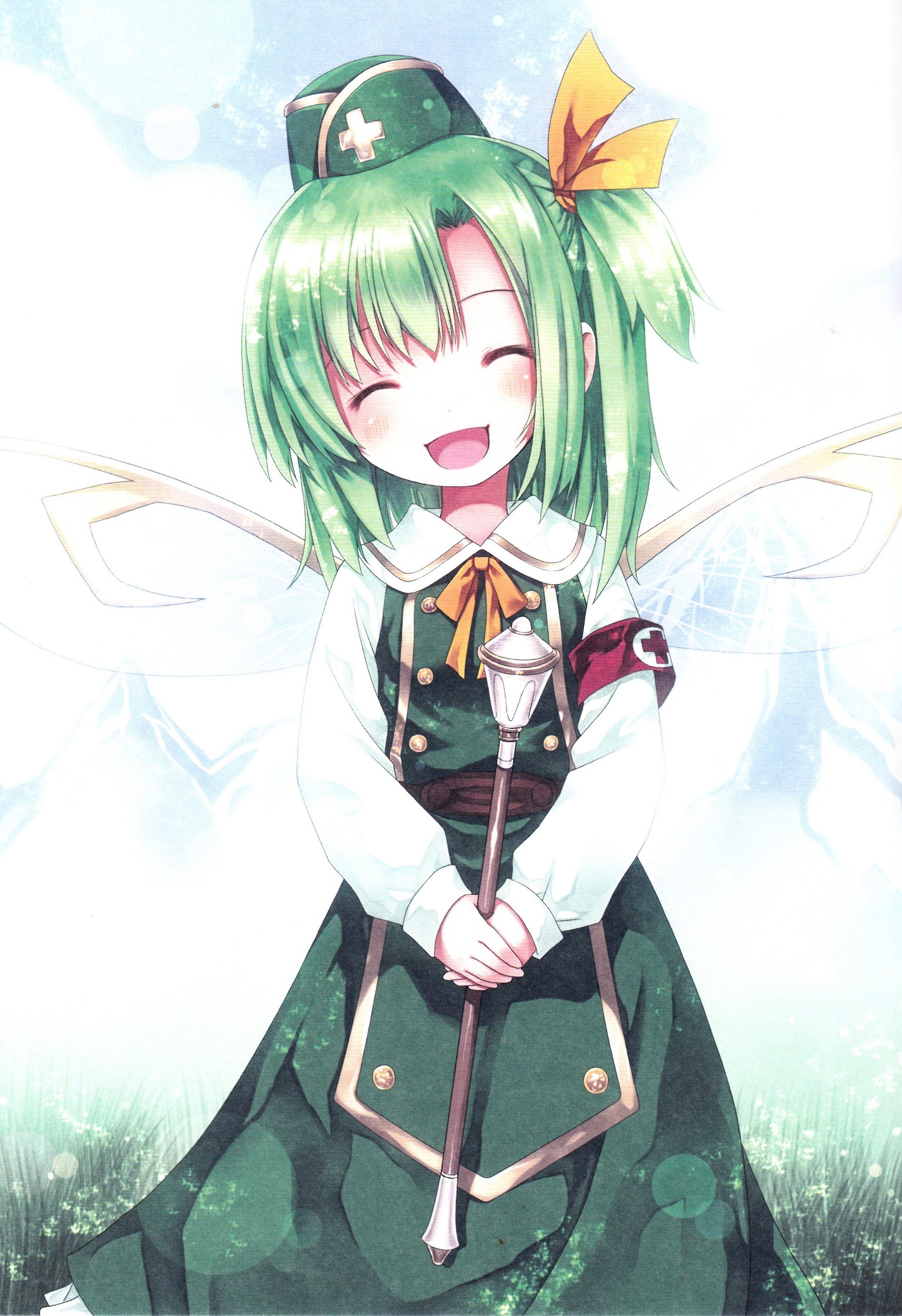 green-haired fairy nurse