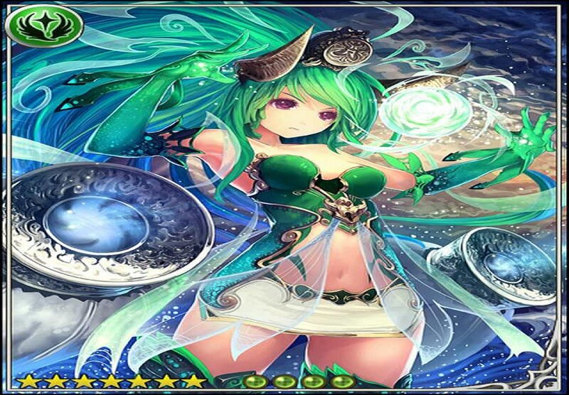 Green-haired Female Character — Green, Dramatic