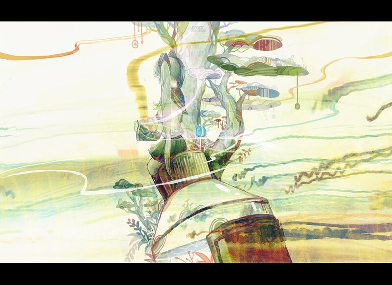 Green-haired Figure in Bottle