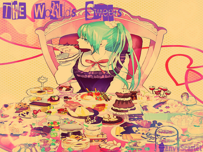 Green-haired Girl at Table — Pink