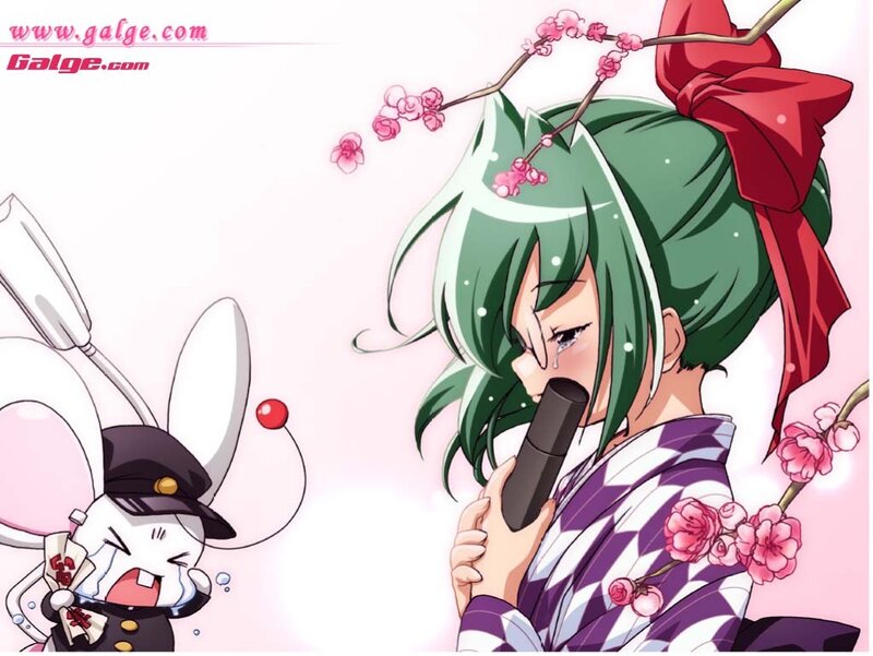 Green-haired Girl Crying — Pink