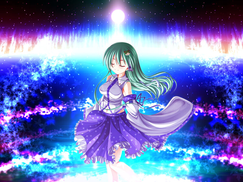 Green-haired Girl Dancing — Purple