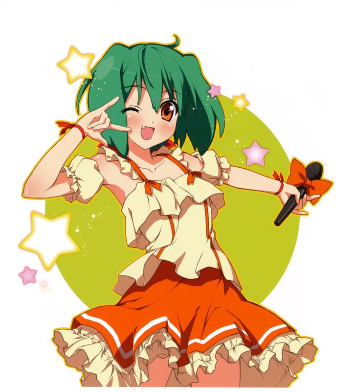 Green-haired Girl — Green, Cheerful