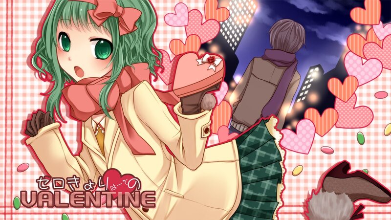 Green-haired Girl Holding Box — Pink