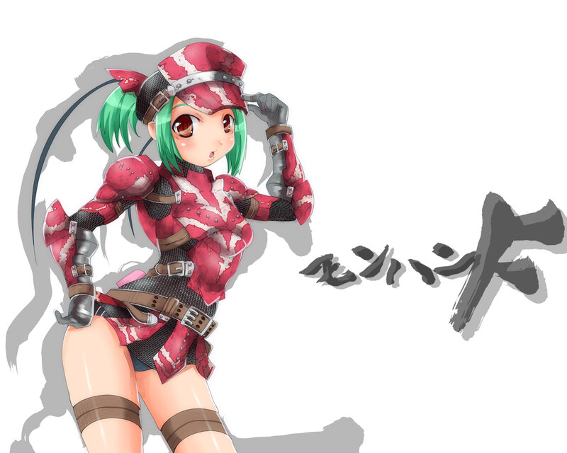 Green-haired Girl in Armor