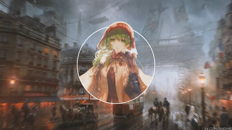 Green-haired Girl in Cloak