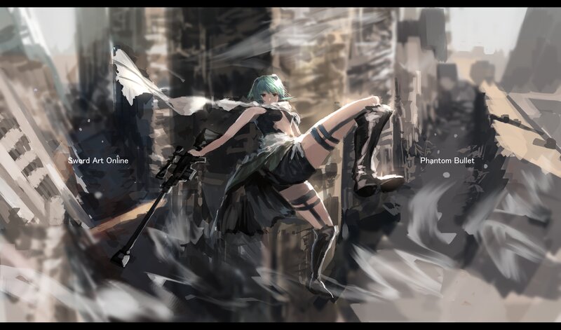 Green-haired Girl in Combat