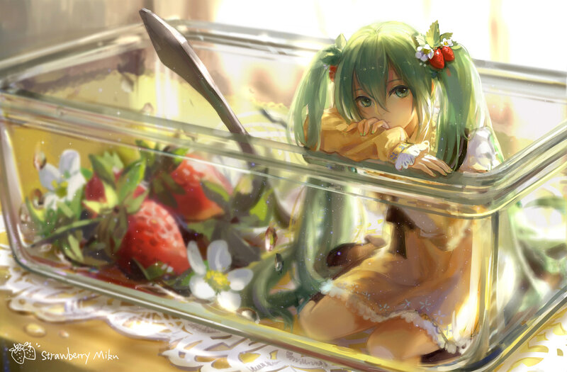 Green-haired Girl in Container — Green