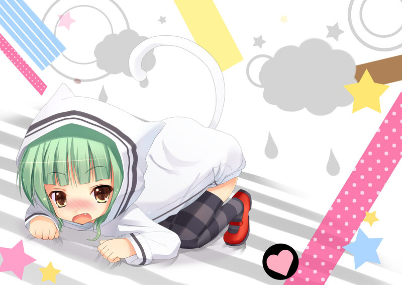 Green-haired Girl in Hoodie