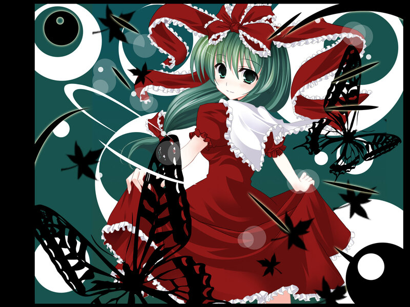 Green-haired Girl in Red Dress — Dynamic