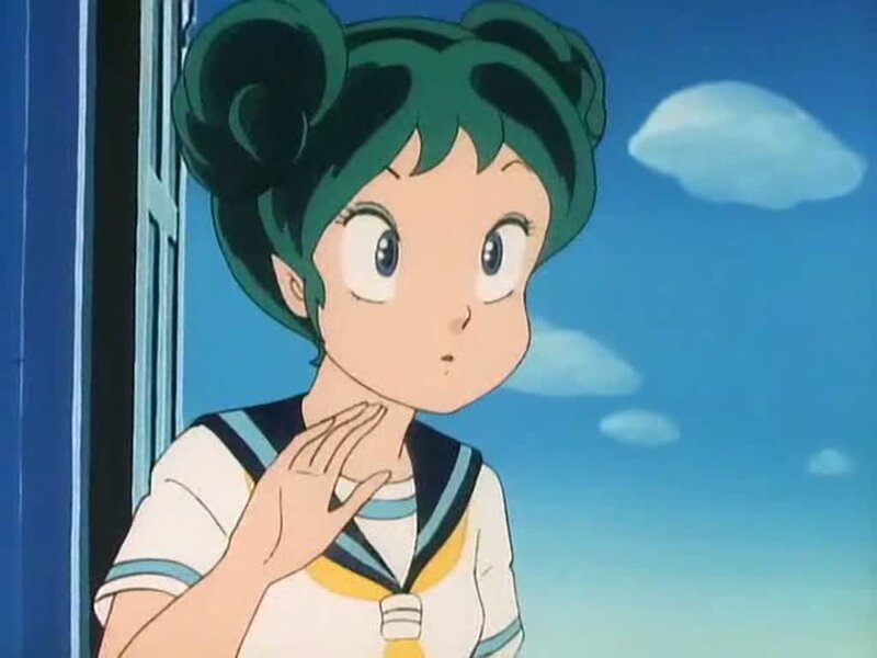 green-haired girl in sailor uniform
