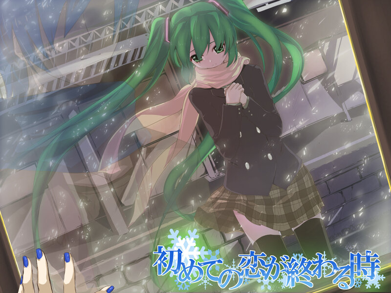Green-haired Girl in Snow — Green, Melancholic