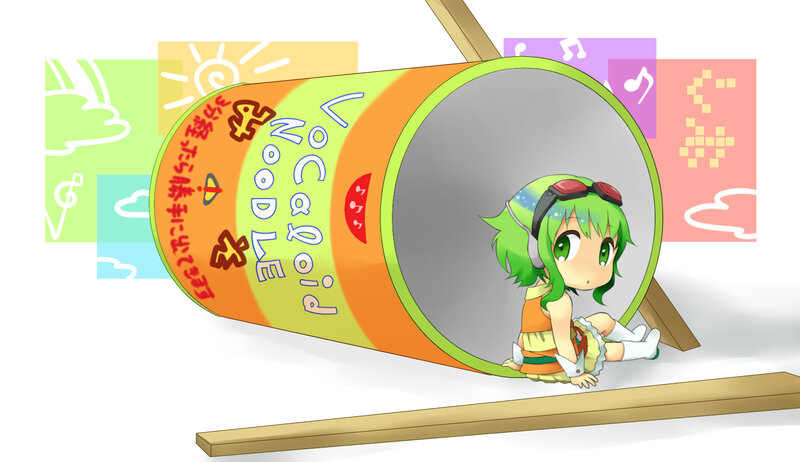Green-haired Girl in Tube