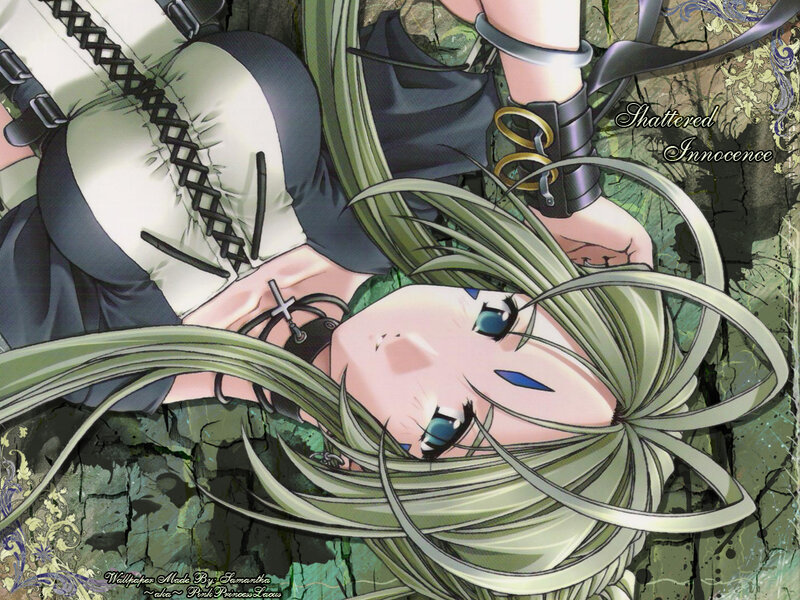 Green-haired Girl Lying Down — Green, Dramatic
