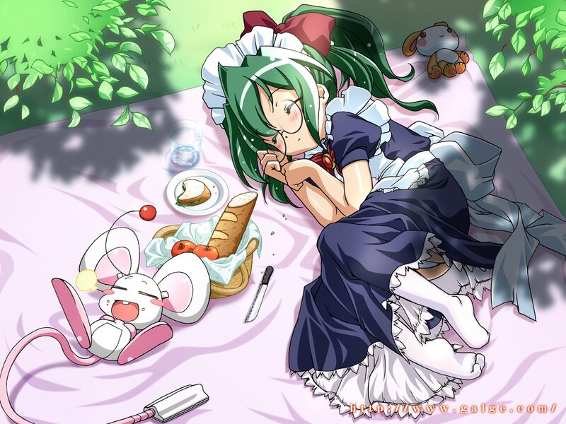 Green-haired Girl Napping