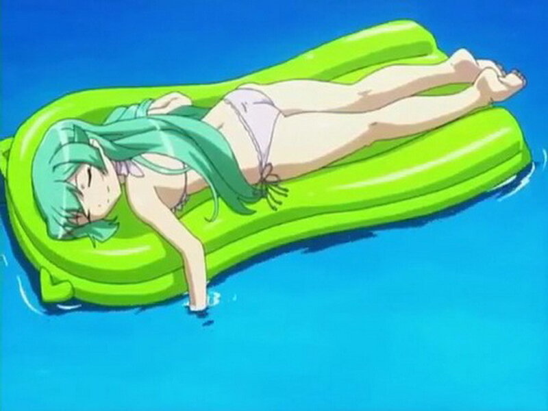 Green-haired Girl on Float