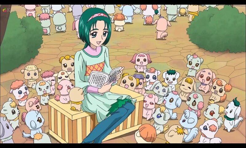 Green-haired Girl Reading — Green