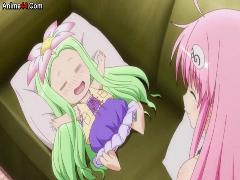 Green-haired Girl Sleeping — Green
