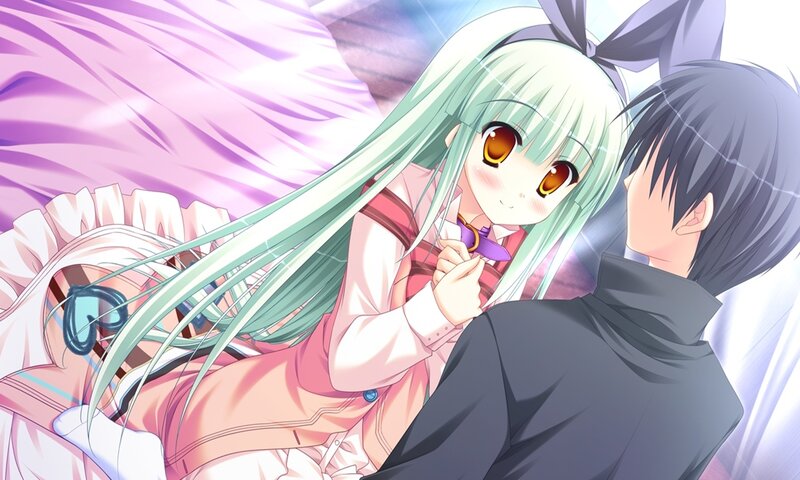 Green-haired Girl with Boy
