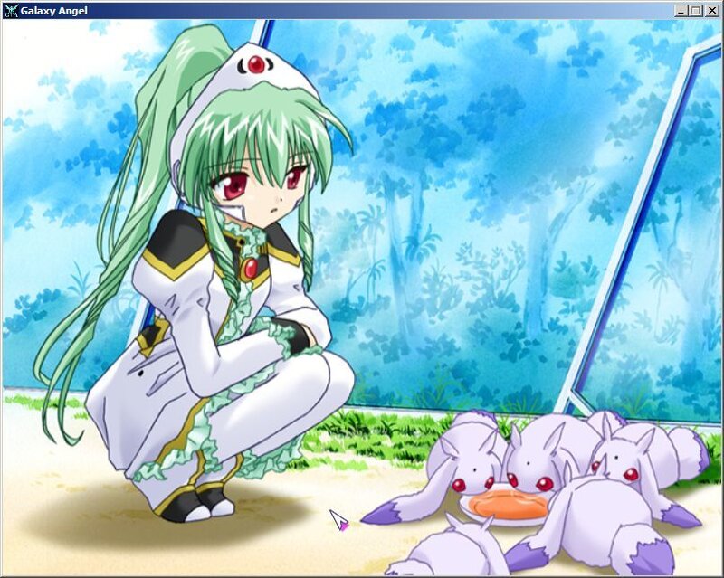 Green-haired Girl with Creatures