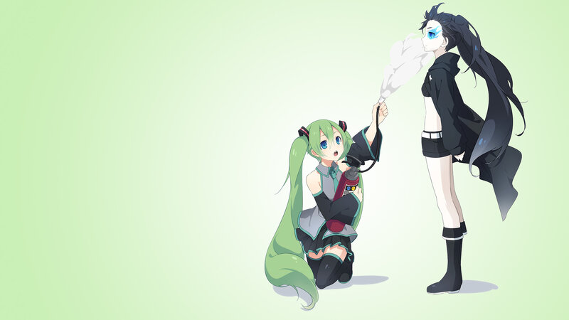 Green-haired Girl with Fire Extinguisher