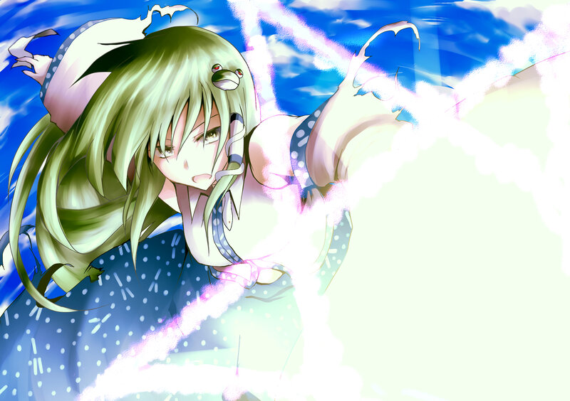 Green-haired Girl with Frog — Blue