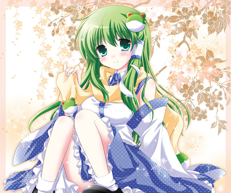 Green-haired Girl with Frog — Green