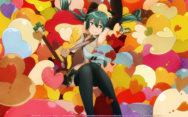 Green-haired Girl with Guitar — Red, Playful