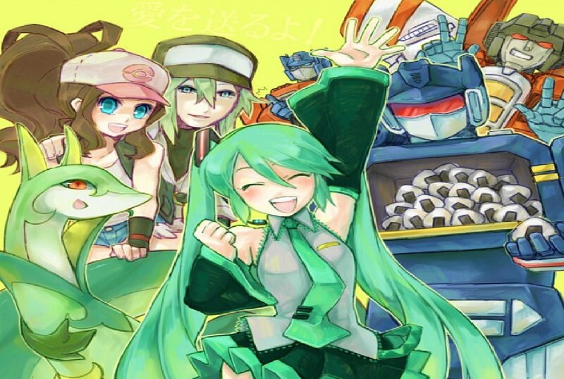 Green-haired Girl with Pokémon — Green