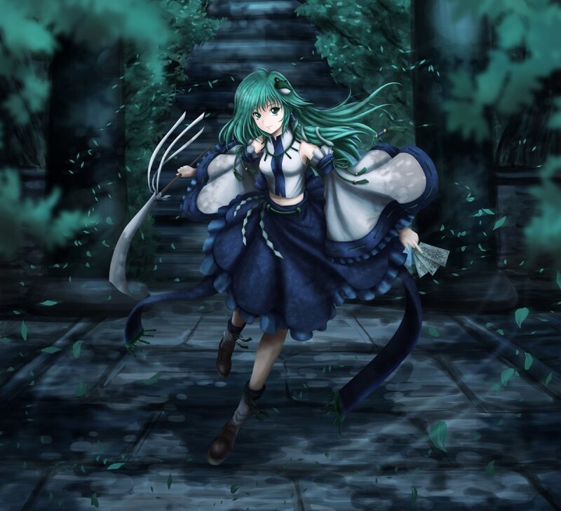 Green-haired Girl with Scythe — Green