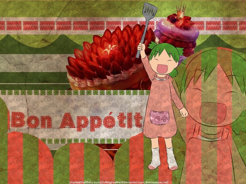 Green-haired Girl with Spatula