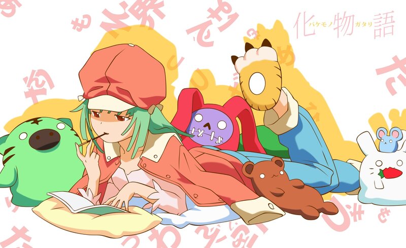 Green-haired Girl with Stuffed Animals — Yellow