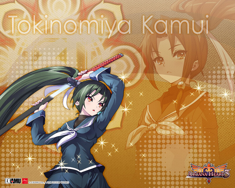 Green-haired Girl with Sword — Brown, Dramatic