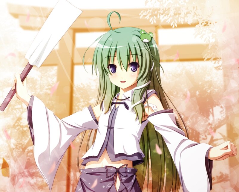 Green-haired Girl with Sword — Green, Calm