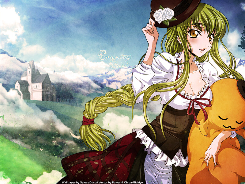 Green-haired Girl with Teddy Bear — Green