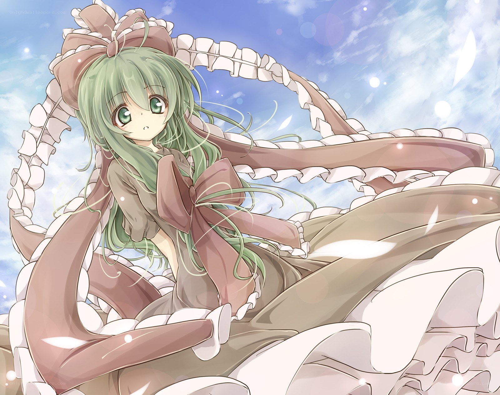 green-haired girl with tentacles