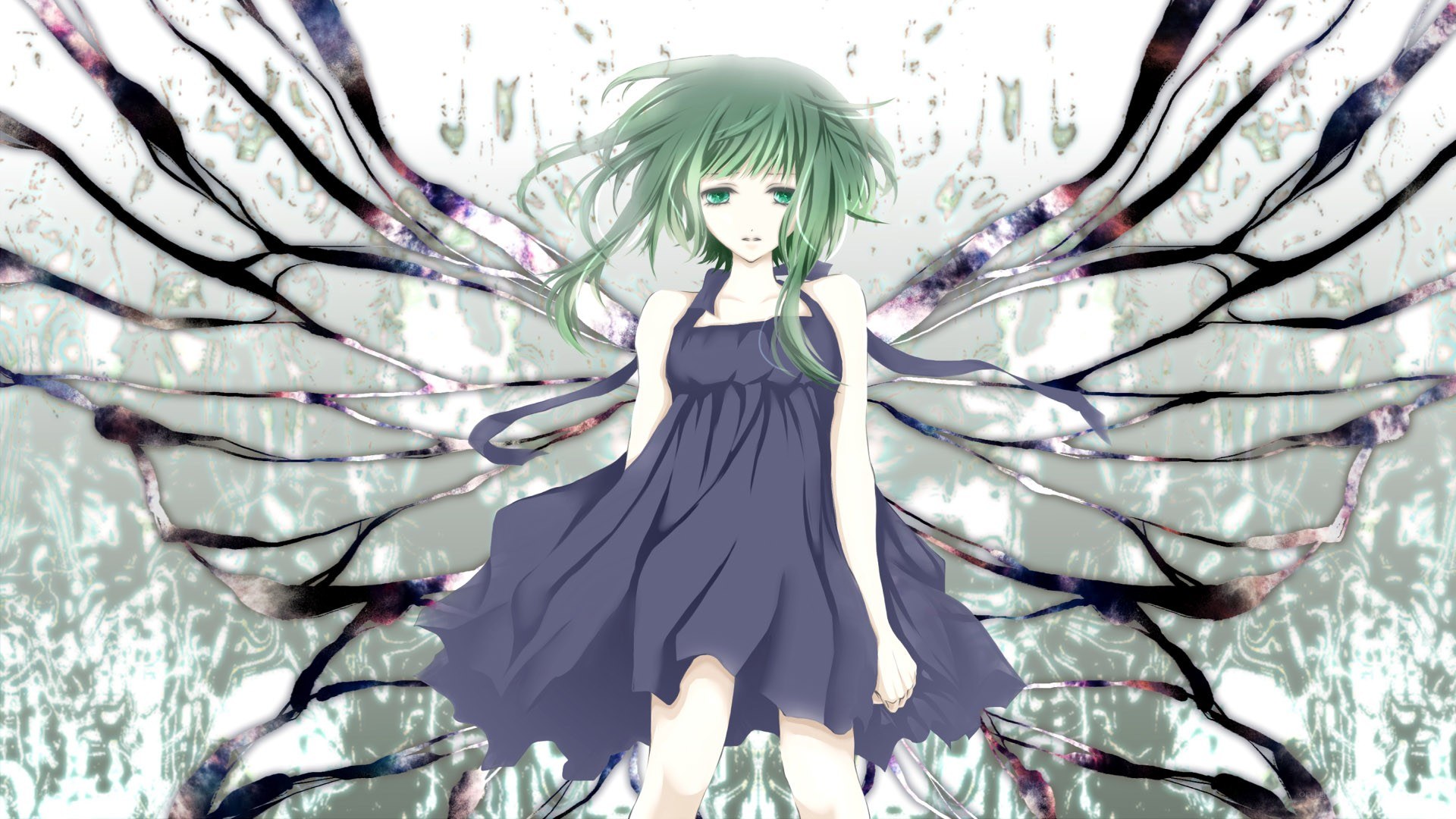 green-haired girl with wings