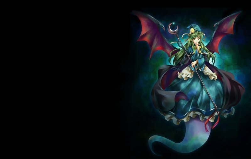 Green-haired Girl with Wings — Blue