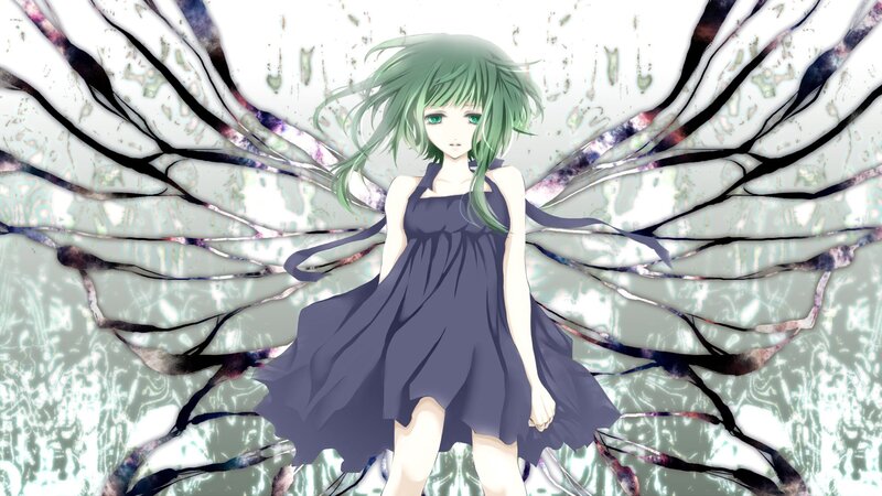 Green-haired Girl with Wings — Dramatic