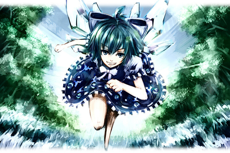 Green-haired Girl with Wings — Green, Dynamic